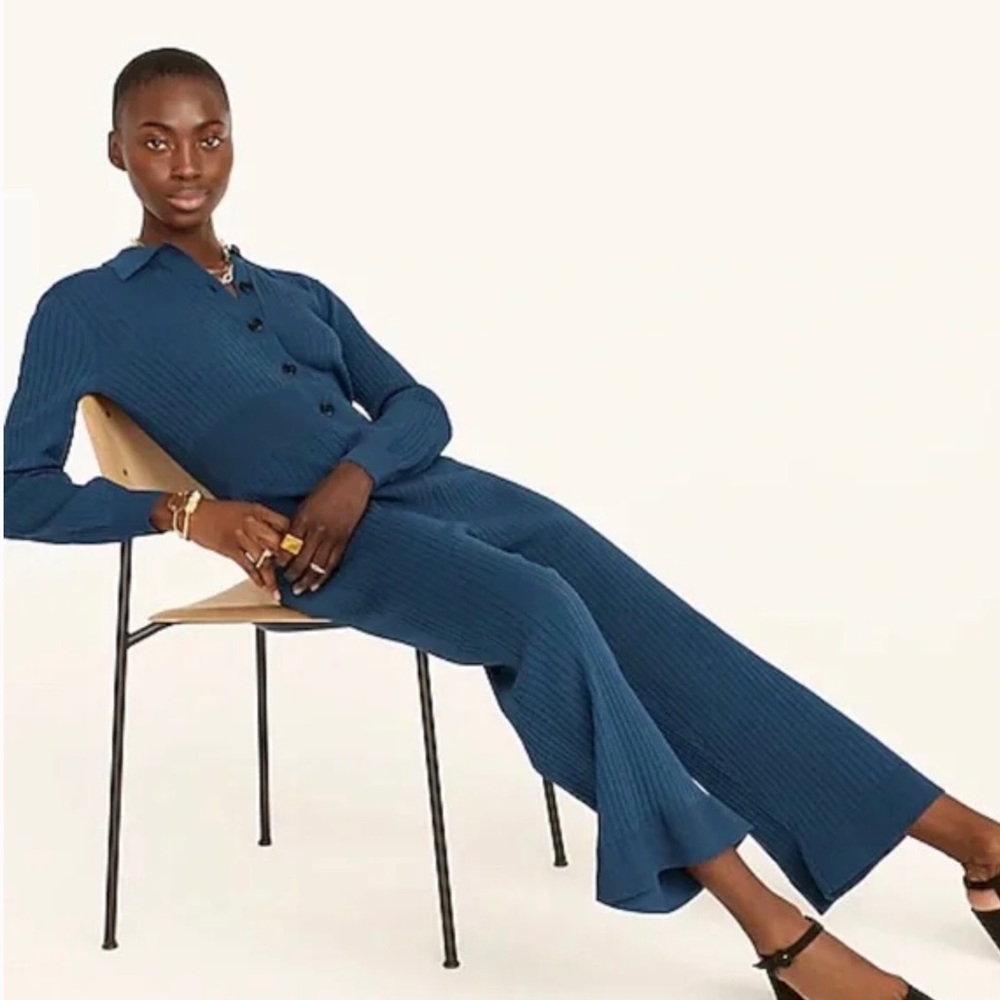 New Recess Pickleball x J Crew ribbed cropped jumpsuit L $198